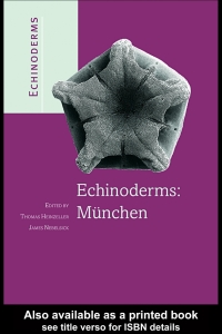 Cover image: Echinoderms: Munchen 1st edition 9780415364812