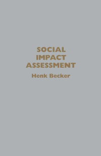 Cover image: Social Impact Assessment 1st edition 9781857283471