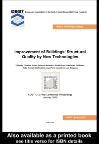 Immagine di copertina: Improvement of Buildings' Structural Quality by New Technologies 1st edition 9780415366090