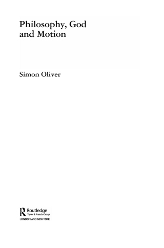 Cover image: Philosophy, God and Motion 1st edition 9780415360456