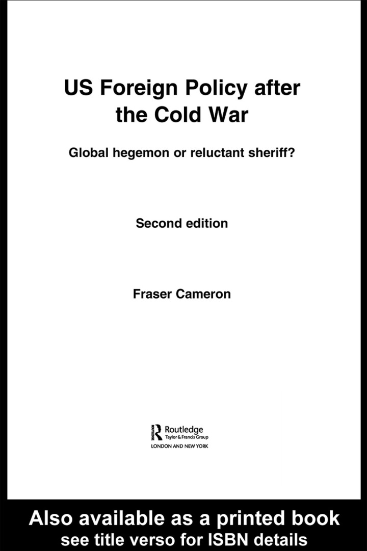 Cover image: US Foreign Policy After the Cold War