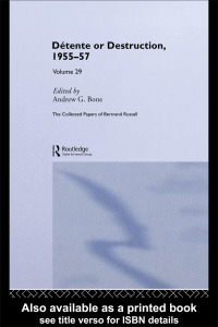 Imagen de portada: The Collected Papers of Bertrand Russell Volume 29 1st edition 9780415358378