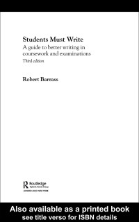 Cover image: Students Must Write 3rd edition 9780415358262