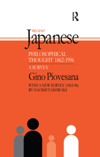Imagen de portada: Recent Japanese Philosophical Thought 1862-1994 1st edition 9781138997080