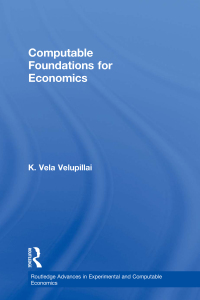 表紙画像: Computable Foundations for Economics 1st edition 9780415586207