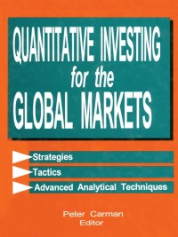 Imagen de portada: Quantitative Investing for the Global Markets 1st edition 9781884964718