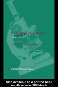 Imagen de portada: International Science Between the World Wars 1st edition 9780415350600