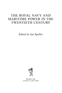 Immagine di copertina: The Royal Navy and Maritime Power in the Twentieth Century 1st edition 9781138873445