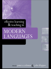 صورة الغلاف: Effective Learning and Teaching in Modern Languages 1st edition 9780415346641