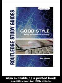 Omslagafbeelding: Good Style 2nd edition 9780415345026