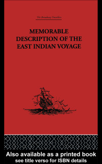 Cover image: Memorable Description of the East Indian Voyage 1st edition 9780415344722