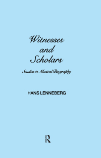 Immagine di copertina: Witnesses and Scholars 1st edition 9782881242106