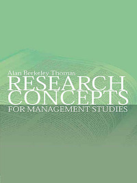 Imagen de portada: Research Concepts for Management Studies 1st edition 9780415341912