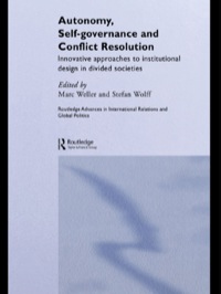 Omslagafbeelding: Autonomy, Self Governance and Conflict Resolution 1st edition 9780415339865