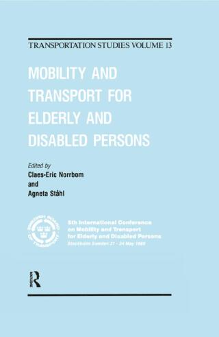 Cover image: Mobility and Transport for Elderly and Disabled Patients 1st edition 9782881247637