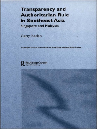 Cover image: Transparency and Authoritarian Rule in Southeast Asia 1st edition 9780415335829