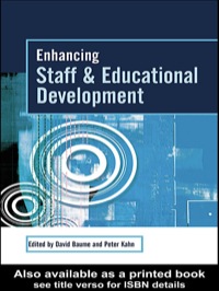 Immagine di copertina: Enhancing Staff and Educational Development 1st edition 9780415335058