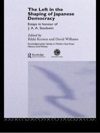 Imagen de portada: The Left in the Shaping of Japanese Democracy 1st edition 9780415334341