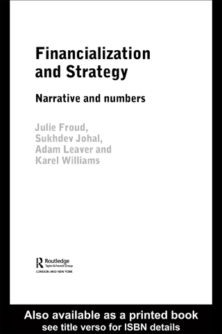 Cover image: Financialization and Strategy 1st edition 9780415334181