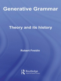 Omslagafbeelding: Generative Grammar 1st edition 9780415541336