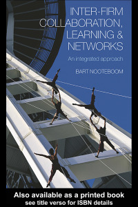 Cover image: Inter-Firm Collaboration, Learning and Networks 1st edition 9780415329538