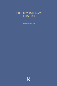 Cover image: Jewish Law Annual (Vol 7) 1st edition 9783718604807