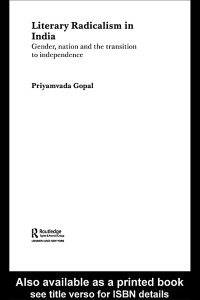 Imagen de portada: Literary Radicalism in India 1st edition 9780415329040