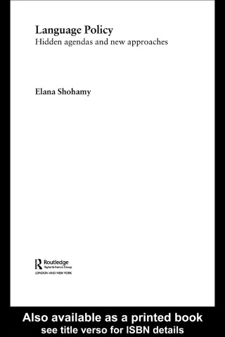 Cover image: Language Policy 1st edition 9780415328647