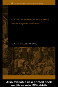 صورة الغلاف: States of Political Discourse 1st edition 9780415328357