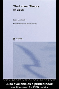 Imagen de portada: The Labour Theory of Value 1st edition 9780415547673