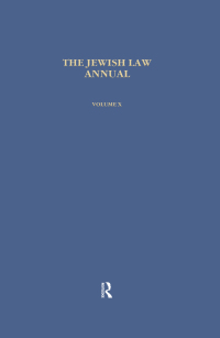 Cover image: Jewish Law Annual (Vol 10) 1st edition 9783718605460