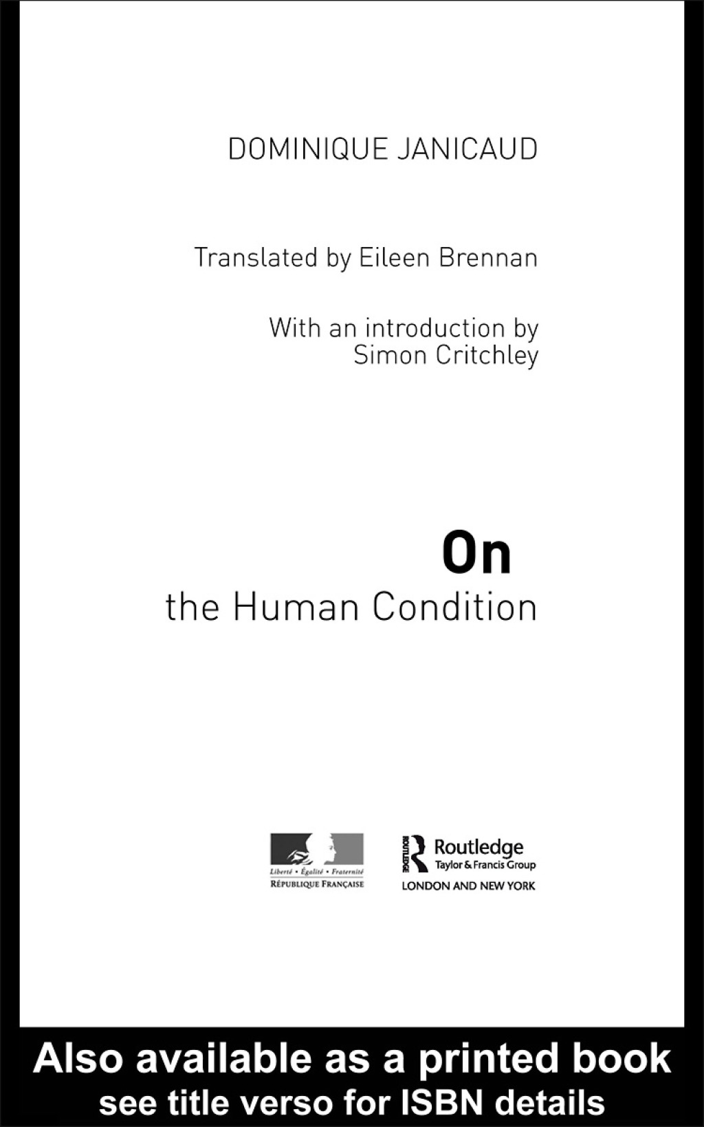 On the Human Condition 1st Edition