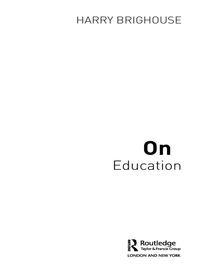 Imagen de portada: On Education 1st edition 9780415327893