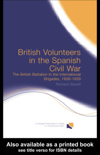 Cover image: British Volunteers in the Spanish Civil War 1st edition 9780415324571