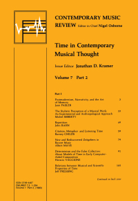 Immagine di copertina: Time in Contemporary Musical Thought 1st edition 9783718653645