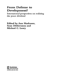 صورة الغلاف: From Defense to Development? 1st edition 9780415322911