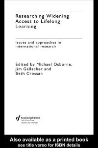Imagen de portada: Researching Widening Access to Lifelong Learning 1st edition 9780415409643