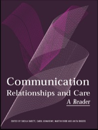 Imagen de portada: Communication, Relationships and Care 1st edition 9780415326599