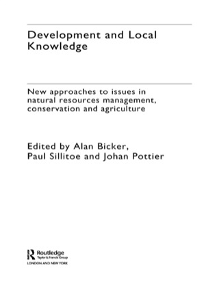 Cover image: Development and Local Knowledge 1st edition 9780415511162