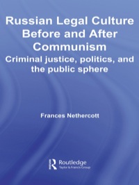 Imagen de portada: Russian Legal Culture Before and After Communism 1st edition 9780415317702
