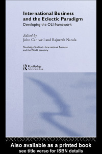 Cover image: International Business and the Eclectic Paradigm 1st edition 9780415316781