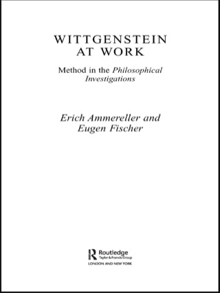Cover image: Wittgenstein at Work 1st edition 9780415591539