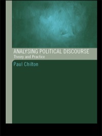 Imagen de portada: Analysing Political Discourse 1st edition 9780415314718