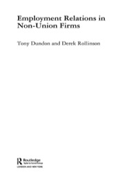 Imagen de portada: Employment Relations in Non-Union Firms 1st edition 9780415312462