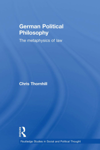 Imagen de portada: German Political Philosophy 1st edition 9780415586498