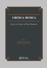 Cover image: Critica Musica 1st edition 9781138990494