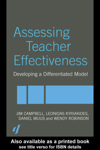 صورة الغلاف: Assessing Teacher Effectiveness 1st edition 9780415304788