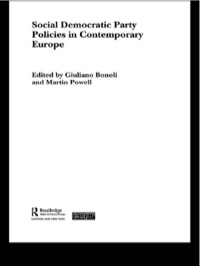 Imagen de portada: Social Democratic Party Policies in Contemporary Europe 1st edition 9780415304252