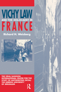 Cover image: Vichy Law and the Holocaust in France 1st edition 9789057023194