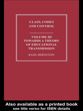 Cover image: Towards a Theory of Educational Transmissions 1st edition 9780415302890